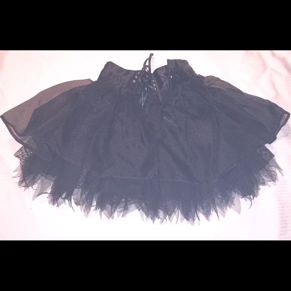 Heavy Red Gothic vintage mini corset Skirt Lace - Picture 2 of 5