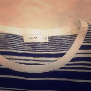 Vince stripped navy and white sweater
