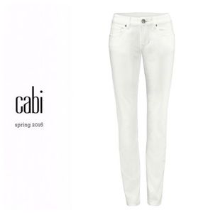 Slimmie White Jeans - coordinate with stripe tank