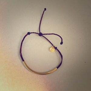 Burgundy and gold Pura Vida bracelet