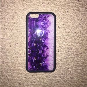 Purple crystal wildflower iPhone 6 phone case