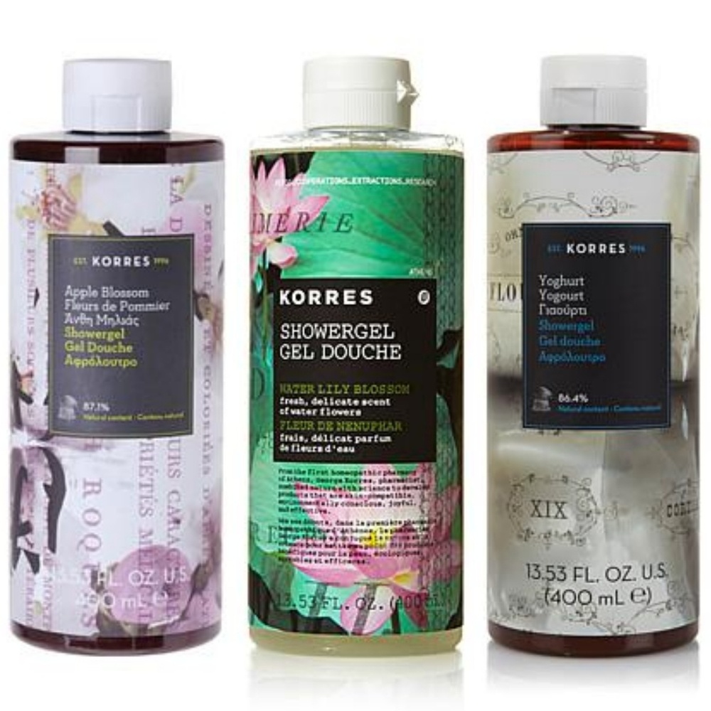 Set of 3 Korres Shower Gels
