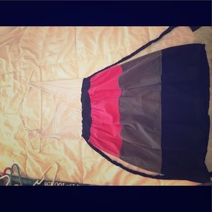 Rue 21 pink black grey block dress size M
