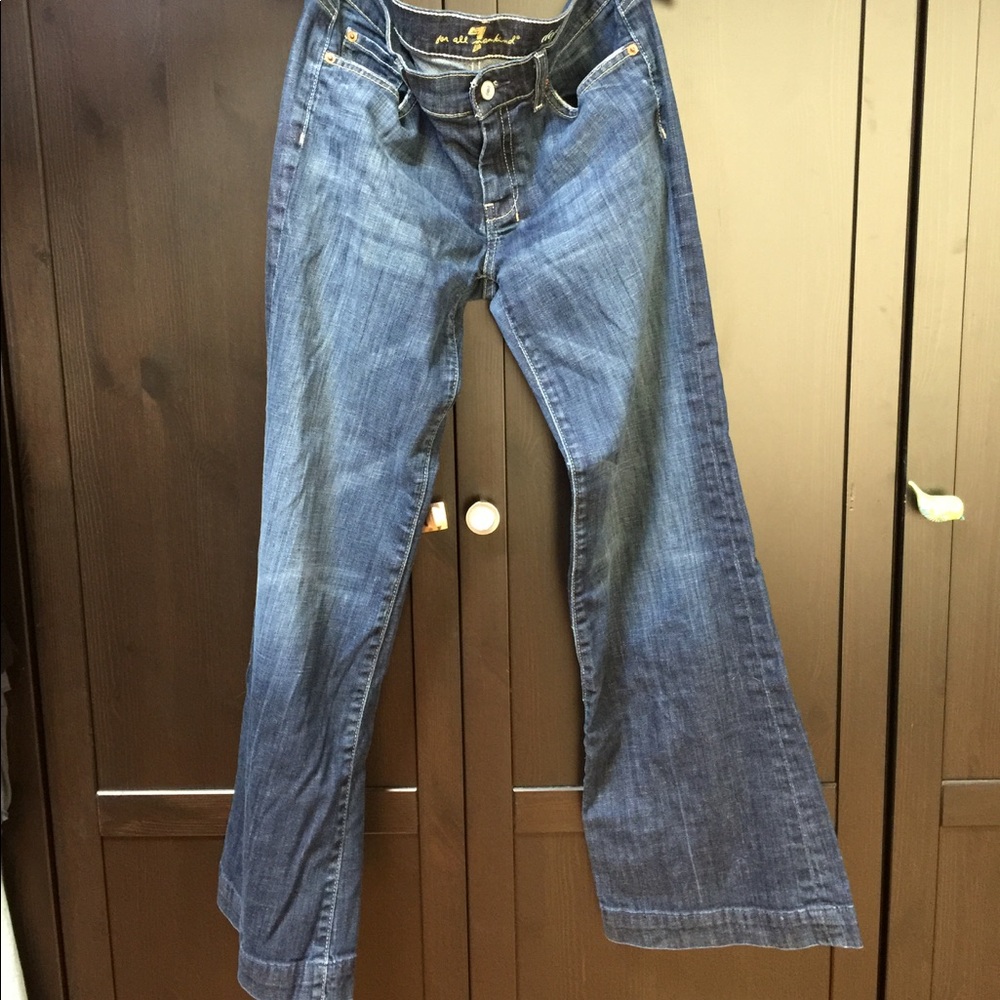 7 for all mankind jeans dojo flare distressed 30