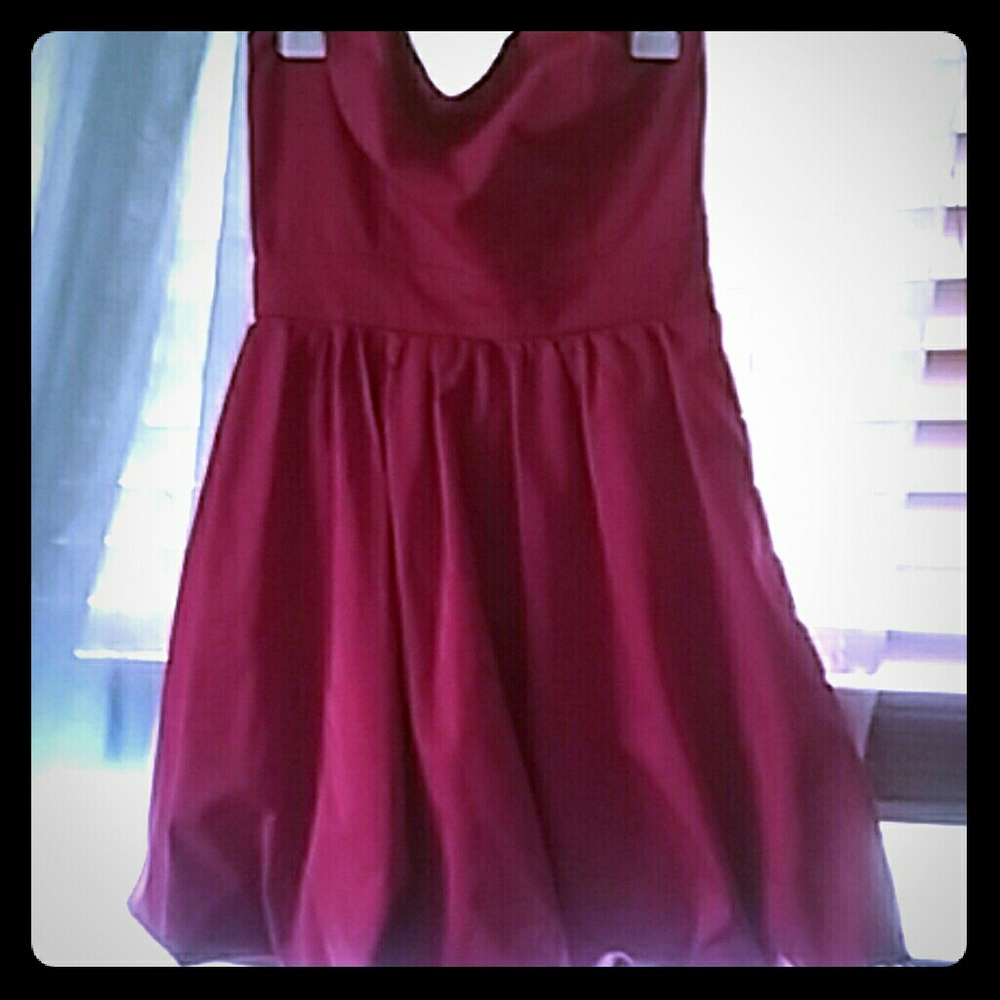 Sexy cute red satin cocktail dress