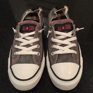 Converse Shoreline slip on black denim sz 8 shoes!