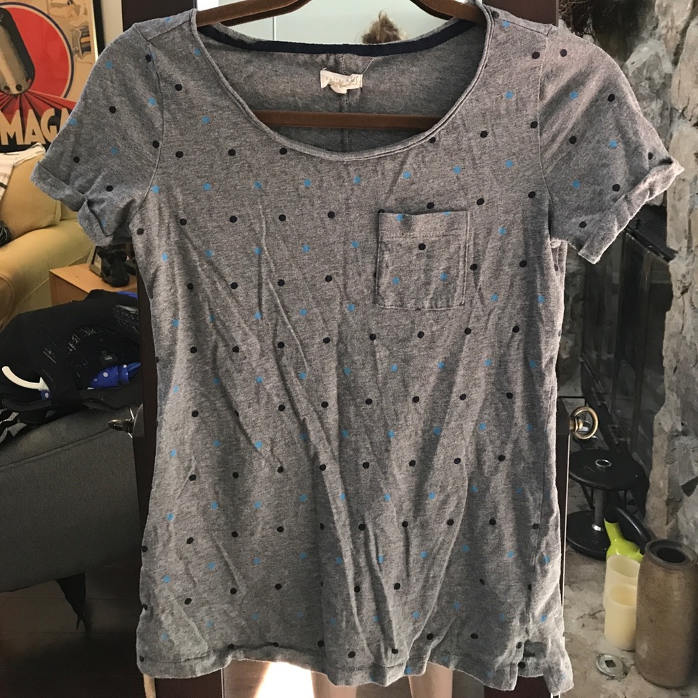 🔴 Maison Jules Cuff Sleeve Dot Tee