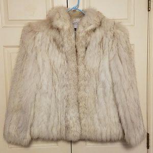 Large Blue Fox Fur Coat