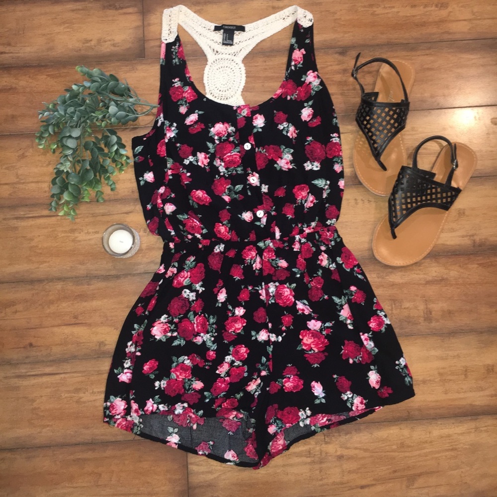 Forever 21 Floral Romper
