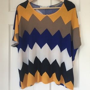 Chevron Striped Zig Zag “Charlie Brown” Top