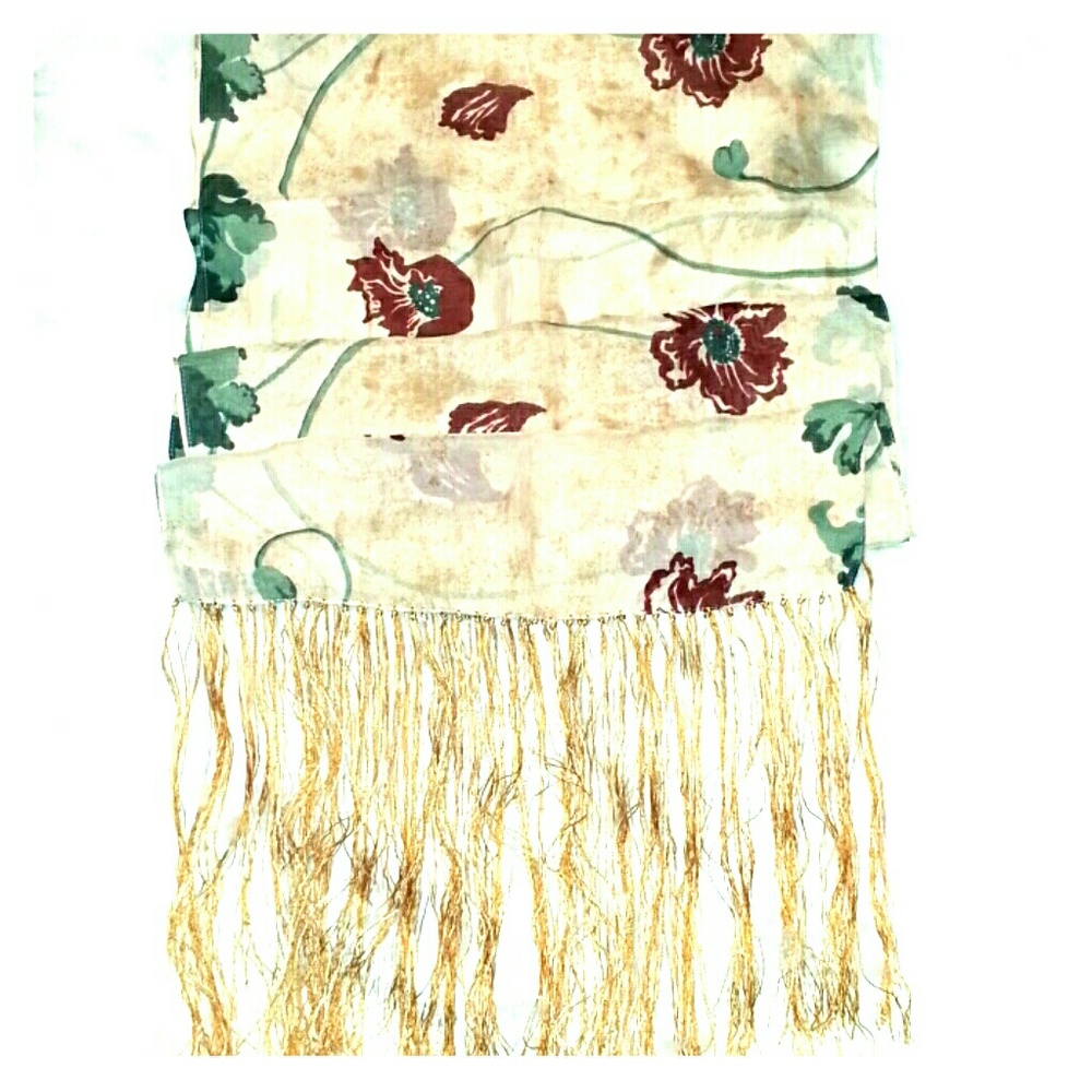 Beautiful Polyester Fringe Scarf.
