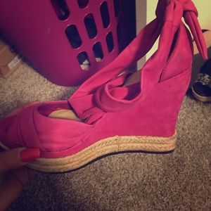 UGG hot pink wedges