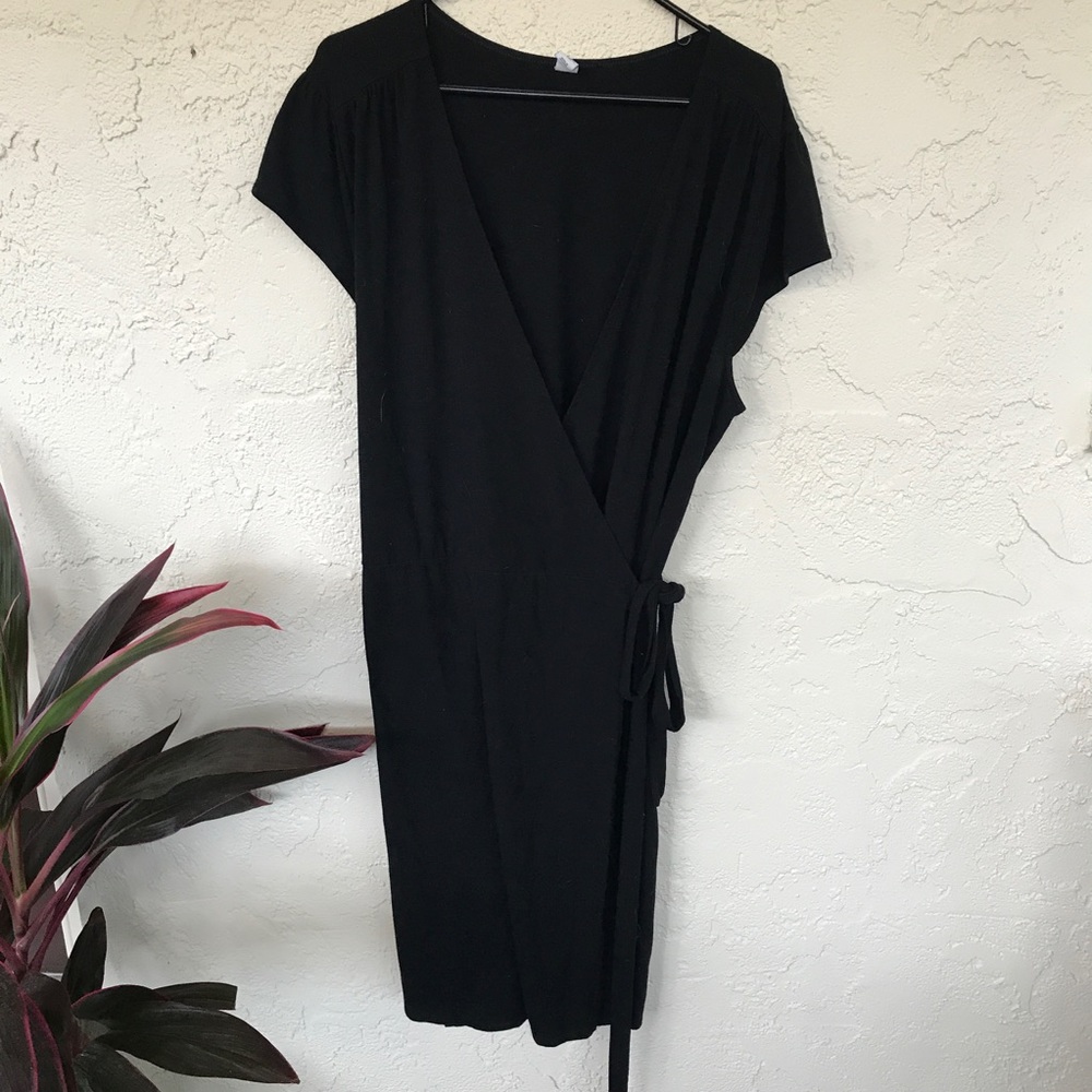 Old Navy Black Wrap Dress