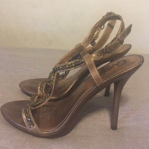 Carlos Santana Gold Chain Heels
