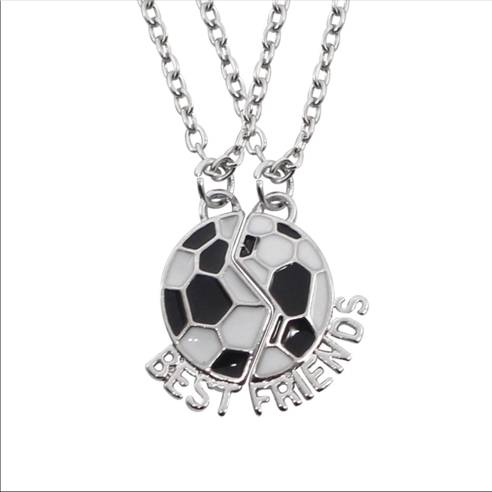 NWT best friends soccer ball necklaces