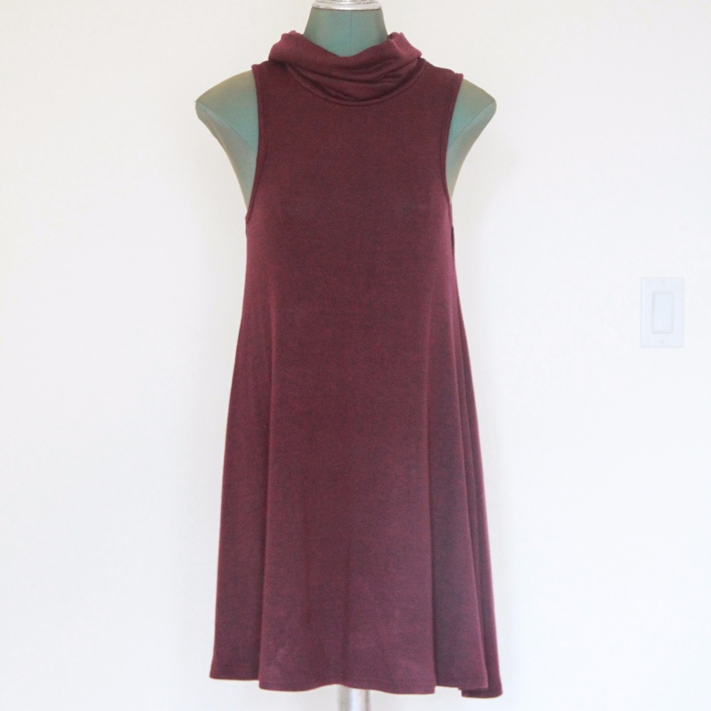 Francesca's burgondi turtle-neck dress