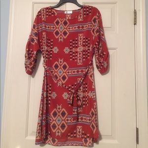 Sz M tribal midi dress! Like new! Perfect 4 fall!