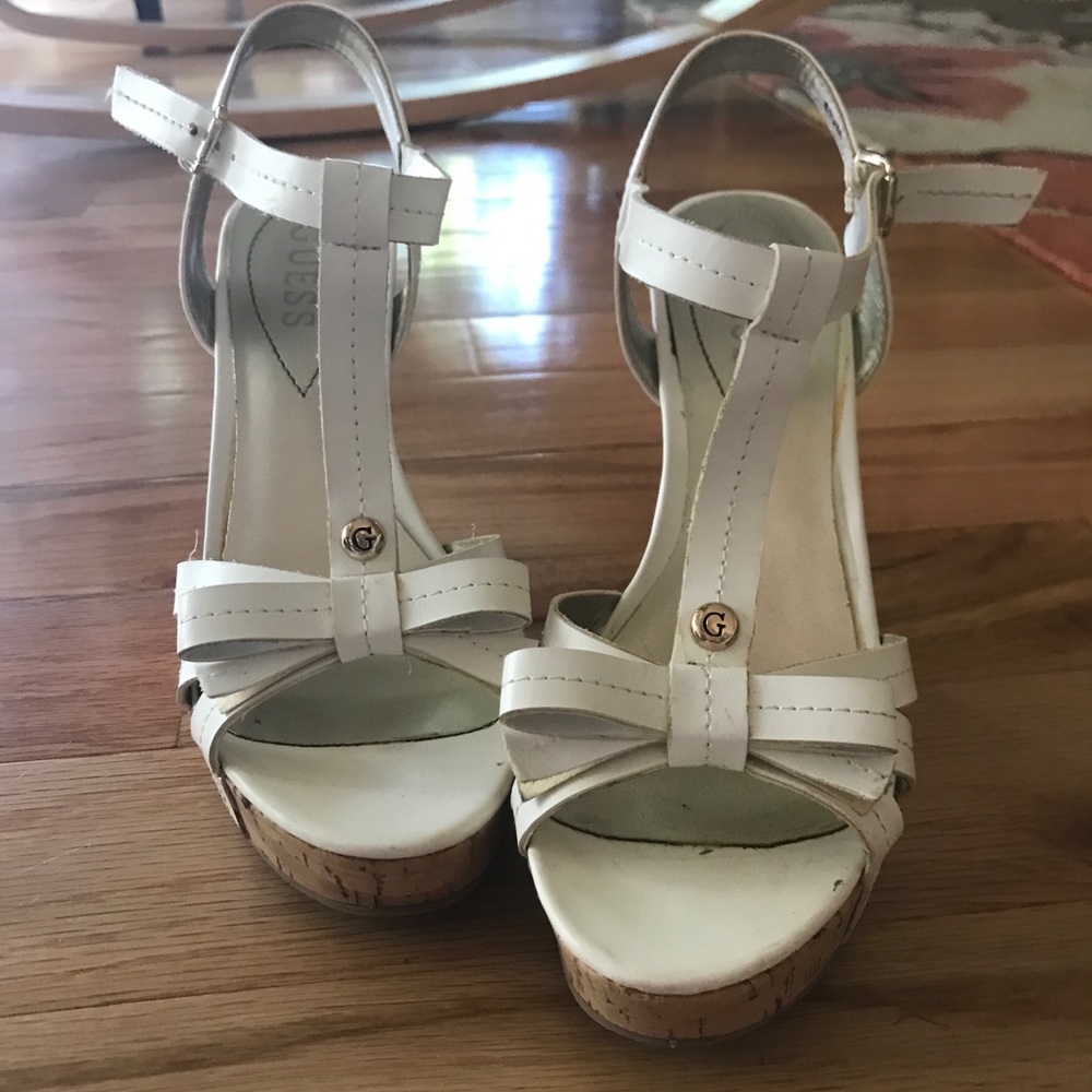 Guess cork wedges