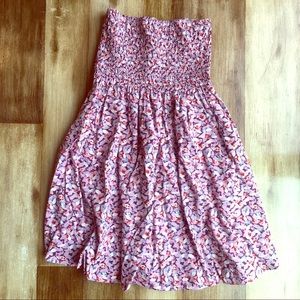 Sun dress S purple floral empire waist