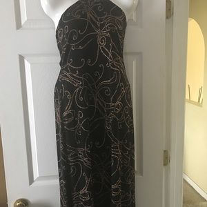 Long sleek black maxi