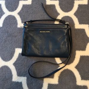 Michael Kors Navy Leather Crossbody