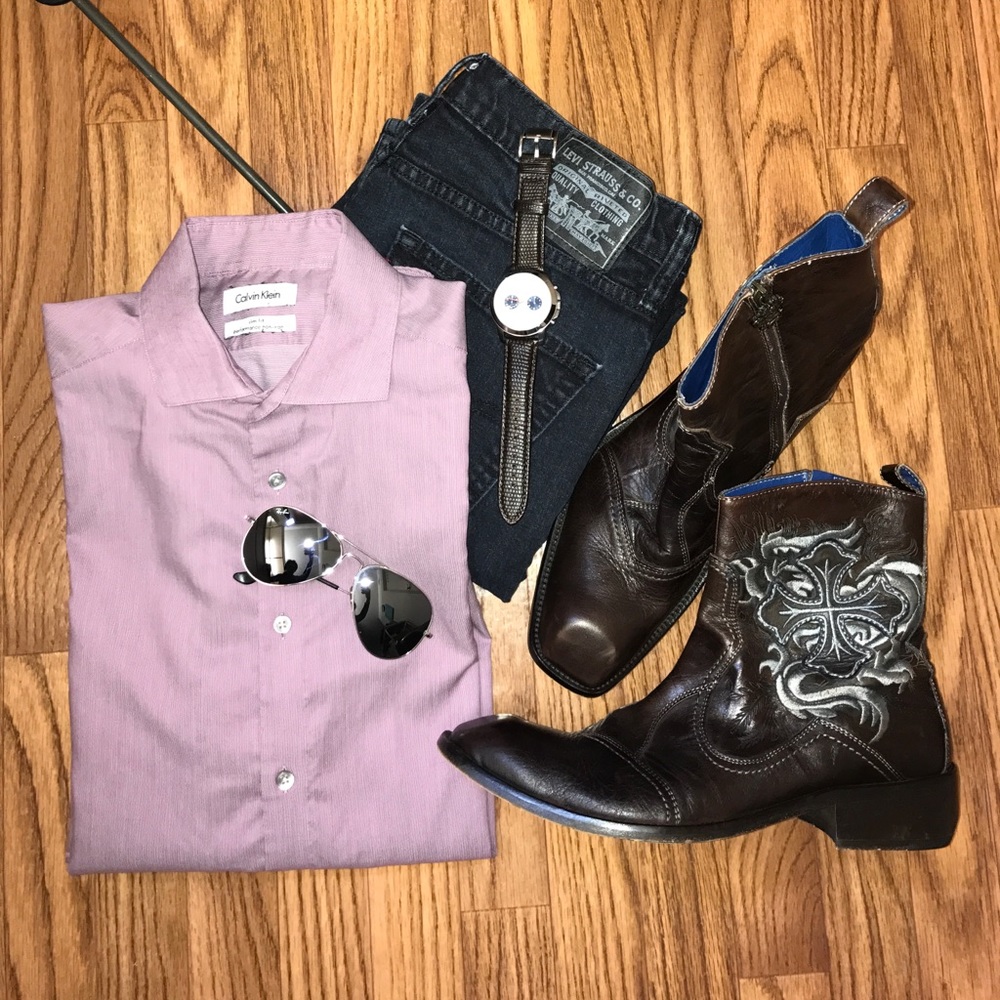 Calvin Klein mauve pink shirt
