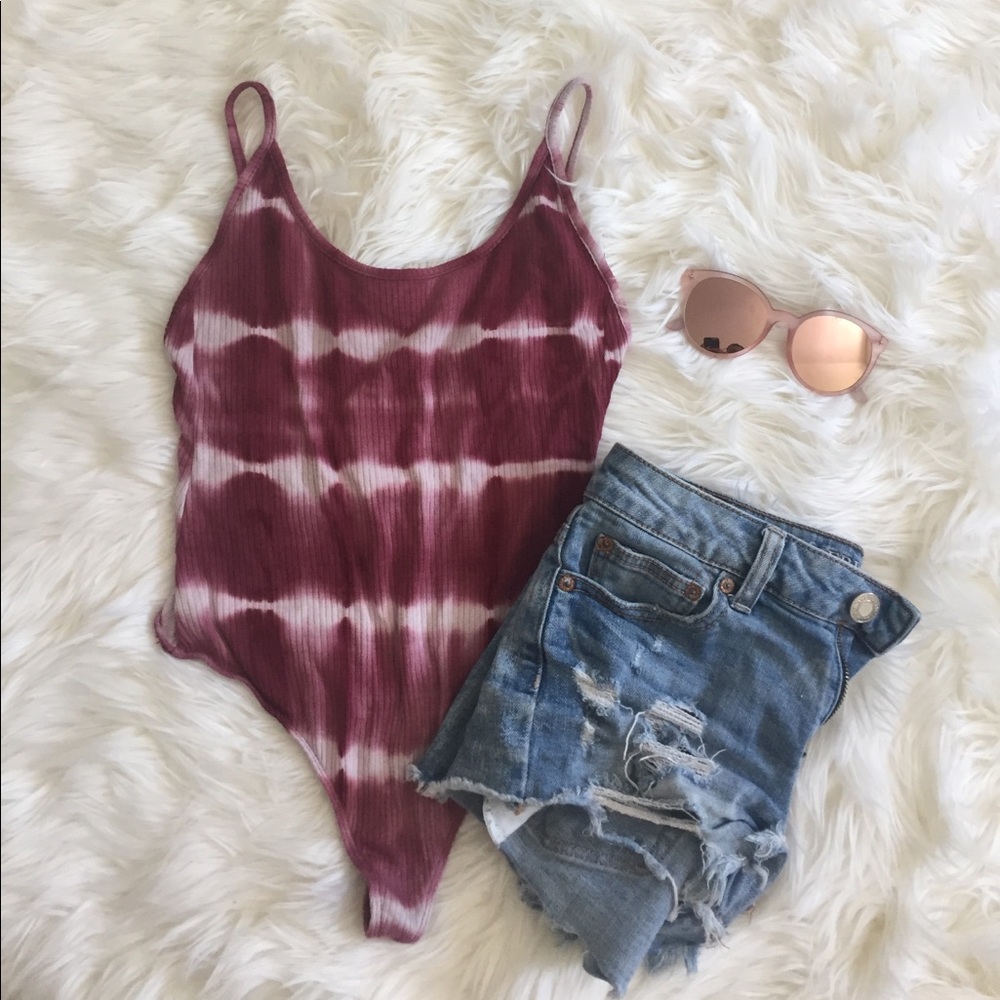 Tie Dye Backless Bodysuit