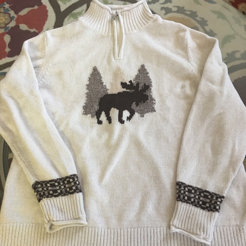 CJ Banks Winter Quarter Zip Pull-Over Sweater 1X