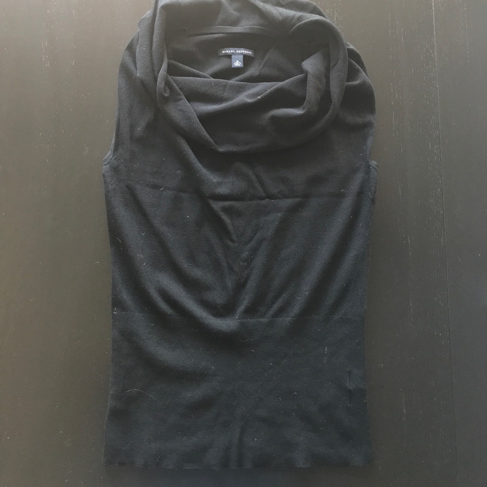 Black cowl neck tank