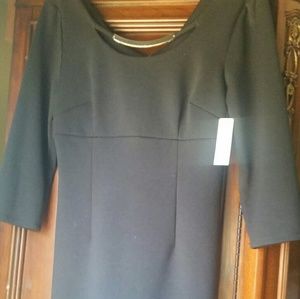 NWT LAUNDRY BY DESIGN SIZE 6 BLACK DRESS W/GOLD CH