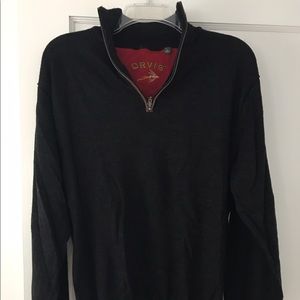 unworn Orvis men's black pullover size M