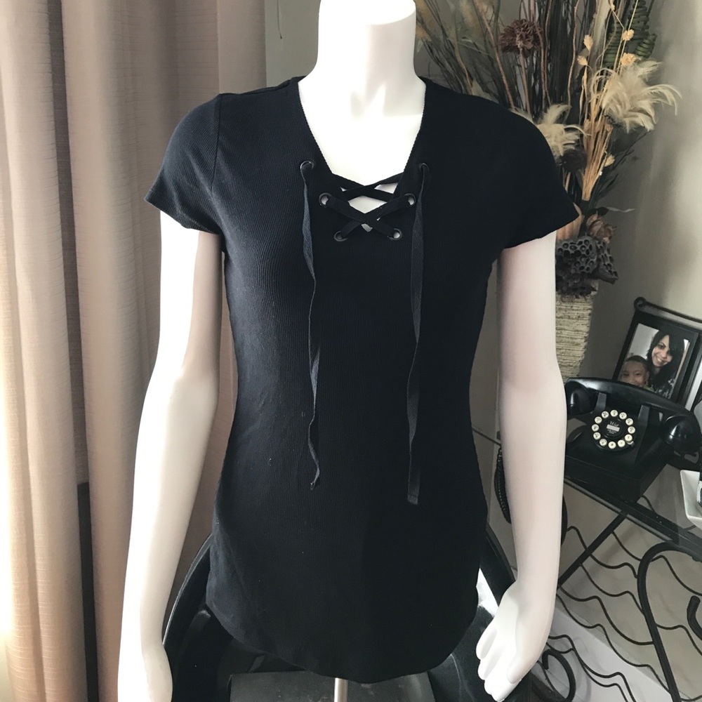INC Black Lace Up
