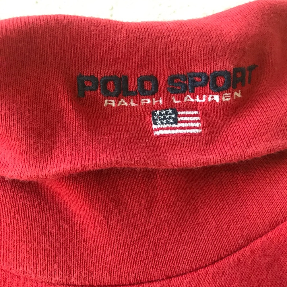 Vintage polo sport elongated turtleneck longsleeve