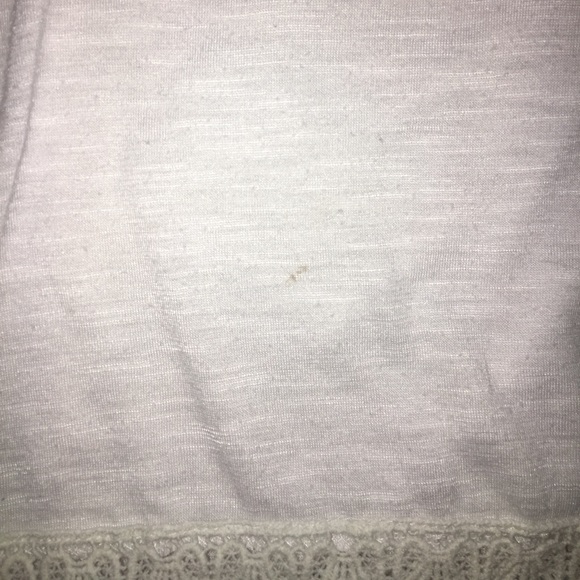 Kohls Rewind Cropped White Lace Trim Top - Picture 4 of 6