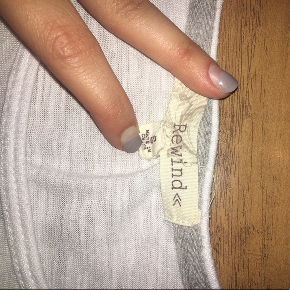 Kohls Rewind Cropped White Lace Trim Top - Picture 5 of 6