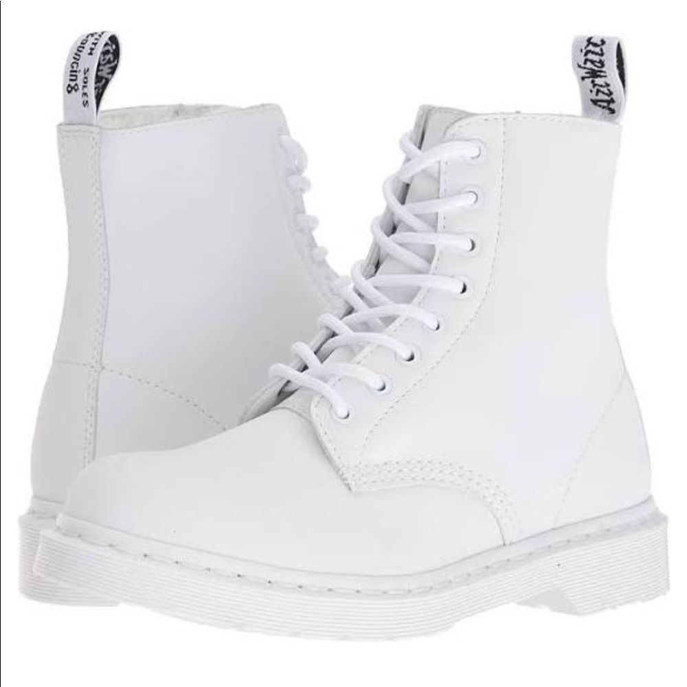 Fur Lined Solid White Doc Martens (Dr. Martens)