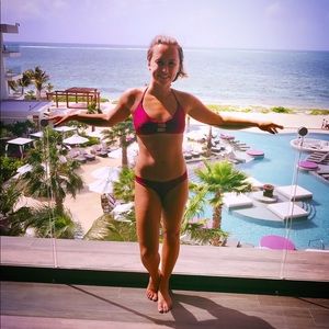 Super cute Maroon cheeky suit size M