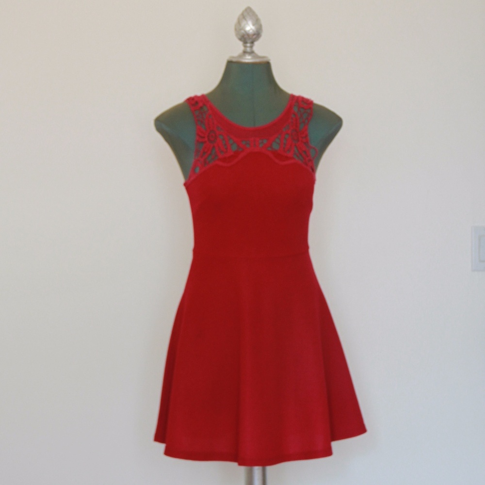 Nordstrom pink lace topped dress