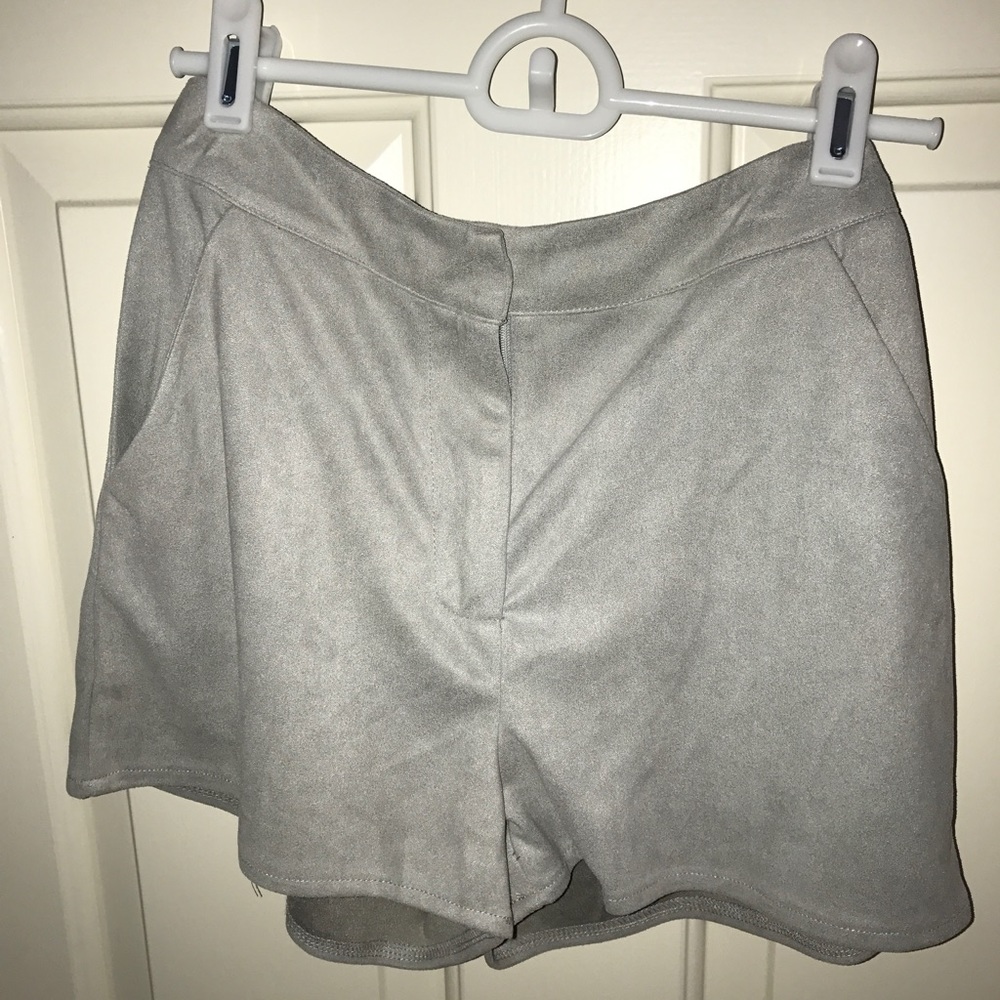 missguided faux suede shorts