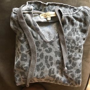 Grey camp hoodie sweatshirt