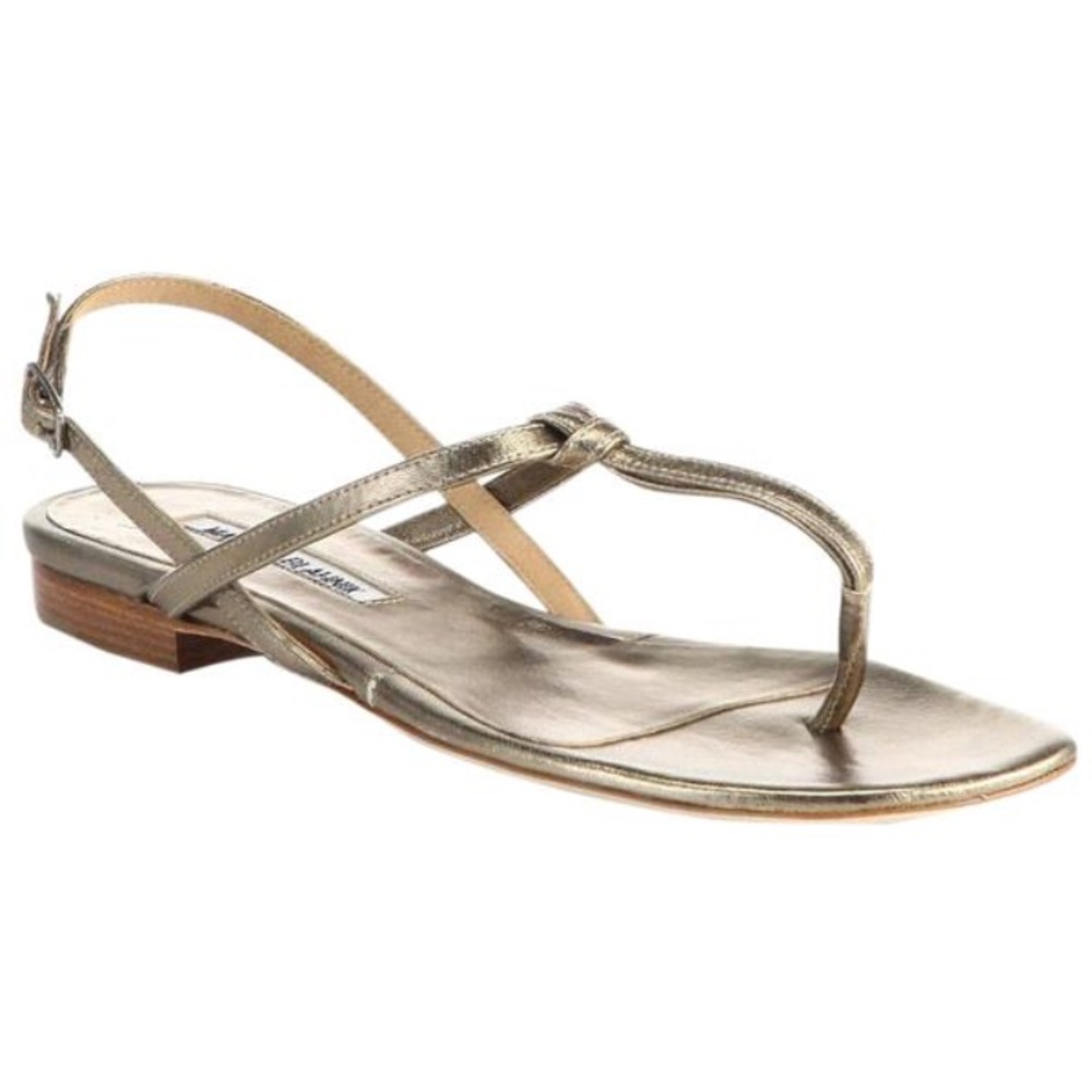 Manolo Blahnik knot sling back sandals