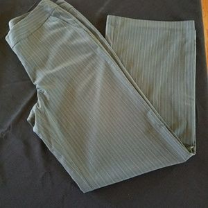 Chico's charcoal pinstriped wide leg pants