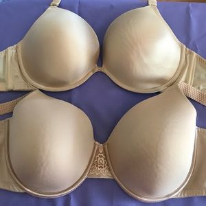 Vanity Fair bra and Ambrielle extreme push-up bra