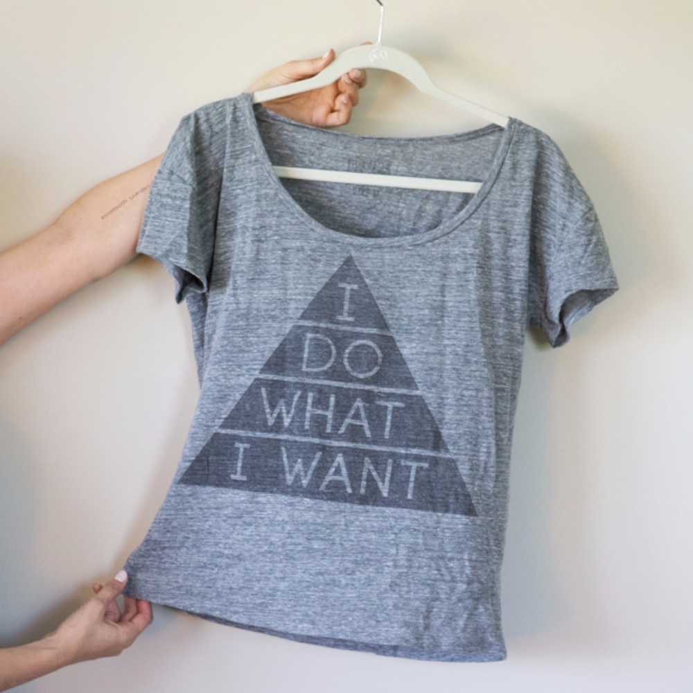 'I Do What I Want' Sassy T-Shirt Size M