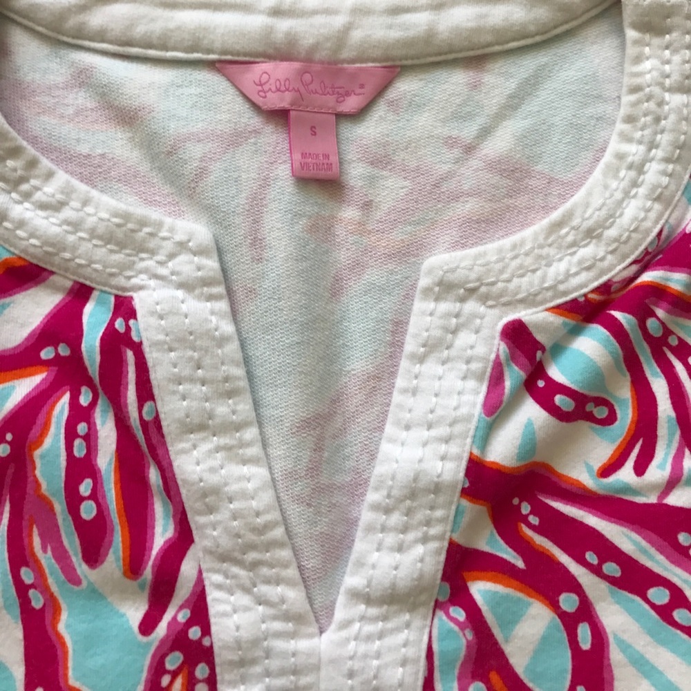 Lilly Pulitzer coral print dress S - Picture 2 of 3
