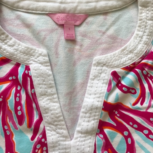 Lilly Pulitzer coral print dress S - Picture 2 of 3