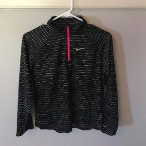 Girls Nike running half zip