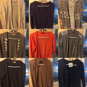6pc cardigan lot