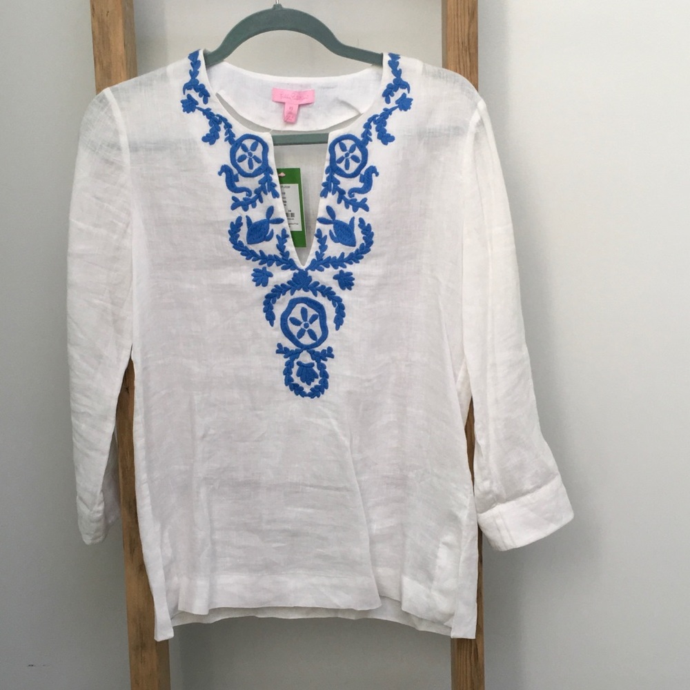 New Lilly Pulitzer embroidered tunic