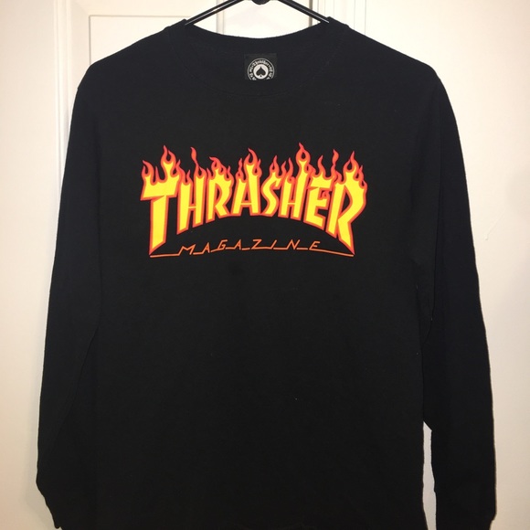 Vans Other - Black Thrasher Tee + Bomber Jacket (BUNDLE)
